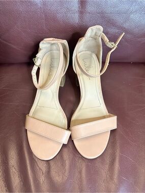 Lulu's Blush Pink Ankle-Strap Block Heel Sandals